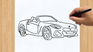 How to Draw a BMW Z4 Drawing Easy Step by Step