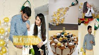 Mr.K Birthday Celebrations|Decoration|Cake|Surprise|meenaa|Telugu vlogs from USA