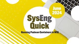 Podman Containers in WSL