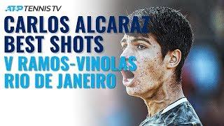 16-year-old Carlos Alcaraz Best Shots in First ATP Win | Rio 2020