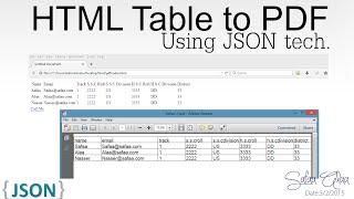 HTML Table To PDF using JSON & jsPDF