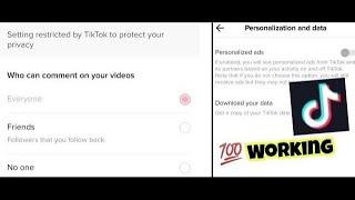 How to fix restricted by tiktok to protect your privacy problem | Solved