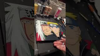 Naruto and Jiraiya GlassPainting made by AyeThatsAaron 