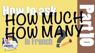 how much in French - how many in French