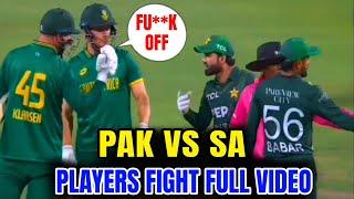 Pakistan और SA players के बीच हुई fight का full video | Rizwan vs Klaasen fight Pak vs SA 2nd odi