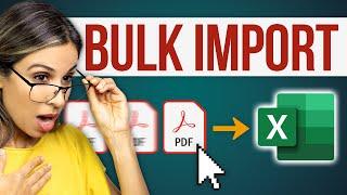 Bulk Combine PDF files to Excel without losing formatting & NO 3rd party software