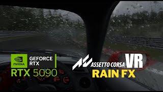 Assetto Corsa in VR on RTX 5090 @ Racing on the Nordschleife with RainFX (Toyota Supra)