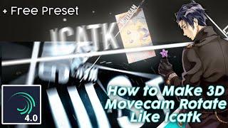 Smooth 3D Movecam Rotate Like Icatk Tutorial - Alight Motion 4.0