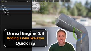 Unreal Engine 5.3 - Adding a skeleton to a mesh - Quick Tip