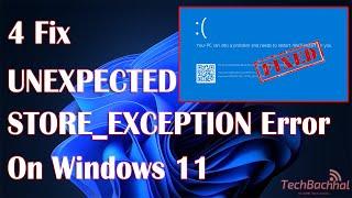 How to Fix  Unexpected Store Exception windows 11