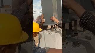 steel structure building height work#shorts#column#erection #factory #viral