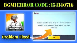 Unable to Connect to Server Please Try a Different Network WiFi Problem | Bgmi Error Code :154140716