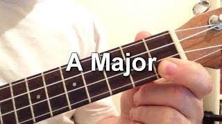 How to play A Major chord on the ukulele!