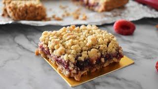 Almond Raspberry Bars | One Bowl Recipe | Cookie Bars