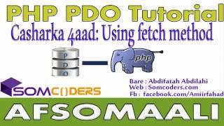 Casharka 4aad:PHP with PDO- fetch method