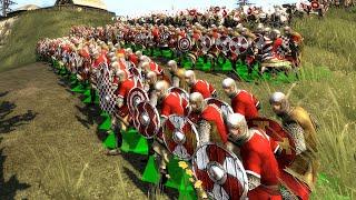 VIKING SHIELD-WALL vs. ENGLISH KNIGHTS - Medieval II: Total War