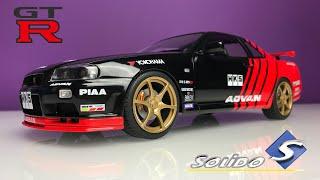 1:18 Nissan Skyline GT-R R34 (Advan livery) - Solido Competition [Unboxing]