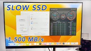 M2 Mac Mini Base 256GB SSD Speed Test