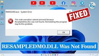  How To Fix RESAMPLEDMO.DLL Not Found or Missing in Windows 11/10
