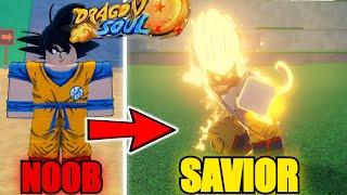 Going From Noob To SAVIOR FROM HEAVEN Goku In Dragon Soul...(Roblox)