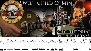 Guns N' Roses - Sweet Child O' Mine guitar solo lesson (with tablatures and backing tracks)