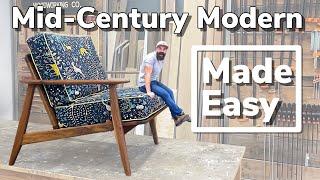 Making a Chair The Easy Way || Mid Century Modern Furniture Build