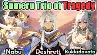 Most Tragic Story In Genshin Impact! Scarlet King, Rukkhadevata & Nabu's Backstory! 3 Gods Of Sumeru