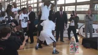 LeBron James Takes Kid 1 on 1 and Dunks on Him in London, England