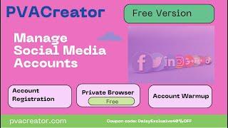 Free Social Media Registration Tool || Generate Mass Accounts #socialmedia #email #PVACreator #ai