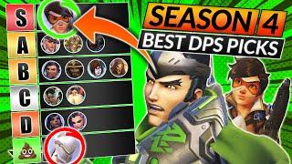 NEW SEASON 4 TIER LIST - BEST and WORST DPS HEROES Ranked! - Overwatch 2 Meta Guide