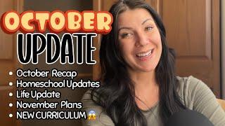 HOMESCHOOL UPDATE! Using a NEW CURRICULUM…..How October Went…Answering Your Questions ️