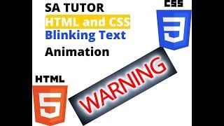 Blinking Text Animation Using HTML and CSS