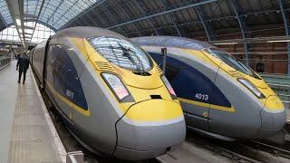 Eurostar Paris to London via underwater tunnel, First class train trip