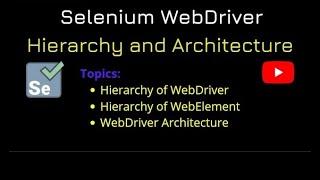 #3. Selenium Webdriver Architecture and Hierarchy