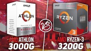 AMD Athlon 3000G VS AMD Ryzen 3 3200G 2021! | Vega 3 VS Vega 8 Graphics!