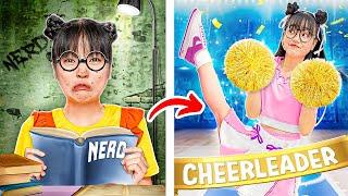 Nerd Baby Doll Wants To Become Popular Cheerleader - Funny Stories About Baby Doll Family