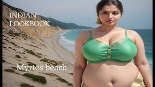 4K AI ART indian lookbook Model - Myrtos beach