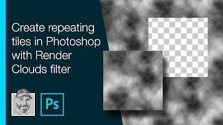 Create repeating tiles in Photoshop with Render Clouds filter