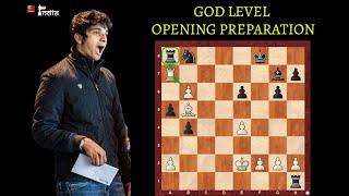 Vidit's insane bit of opening preparation | vs MVL's Grunfeld | Skilling Open