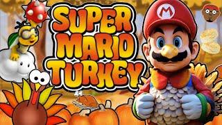 Mario Turkey Grab | Super Mario Run and Freeze | Mario Autumn Kids Game | PhonicsMan Fitness