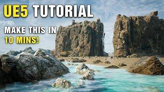 Unreal Engine 5 Beginner Tutorial | Nordic Beach Environment