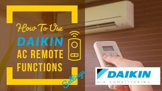 Daikin Ac Remote Functions Guide ( Symbols & Settings Explained ) - How to Use Daikin Ac Remote