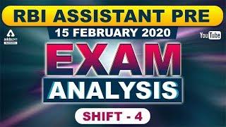 RBI Assistant 2020 Pre (15 Feb, Shift 4) Exam Analysis | Adda247