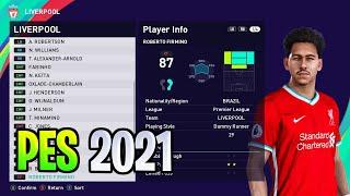 LIVERPOOL Players Faces & Ratings | PES 2021
