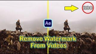 How to remove watermark from video with After Effects in 2023 content aware fill tool After Effects