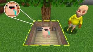 El BEBÉ AMARILLO No me ENCONTRARA en este ESCONDITE SECRETO  Bebe Noob en MINECRAFT