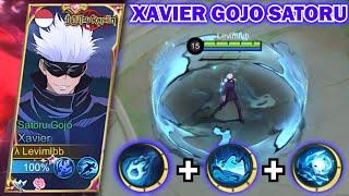 XAVIER GOJO SATORU SKIN!! Levimlbb Review Skin MLBB X JUJUTSU KAISEN | Xavier Gameplay | MLBB