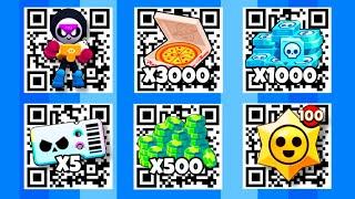 FREE!  NEW! x3000 PIZZA SLICES!  Brawl Stars QR CODE 2025 (Free Gifts)