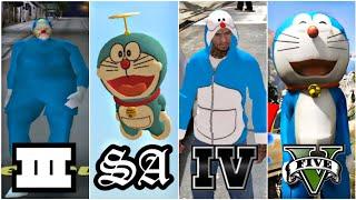 Evolution of Doraemon in GTA Games | DORAEMON Visit Every GTA Map