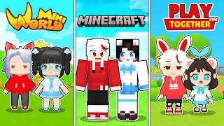 Mèo Simmy Thử Thách 24H Chơi MINI WORLD MINECRAFT VÀ PLAY TOGETHER